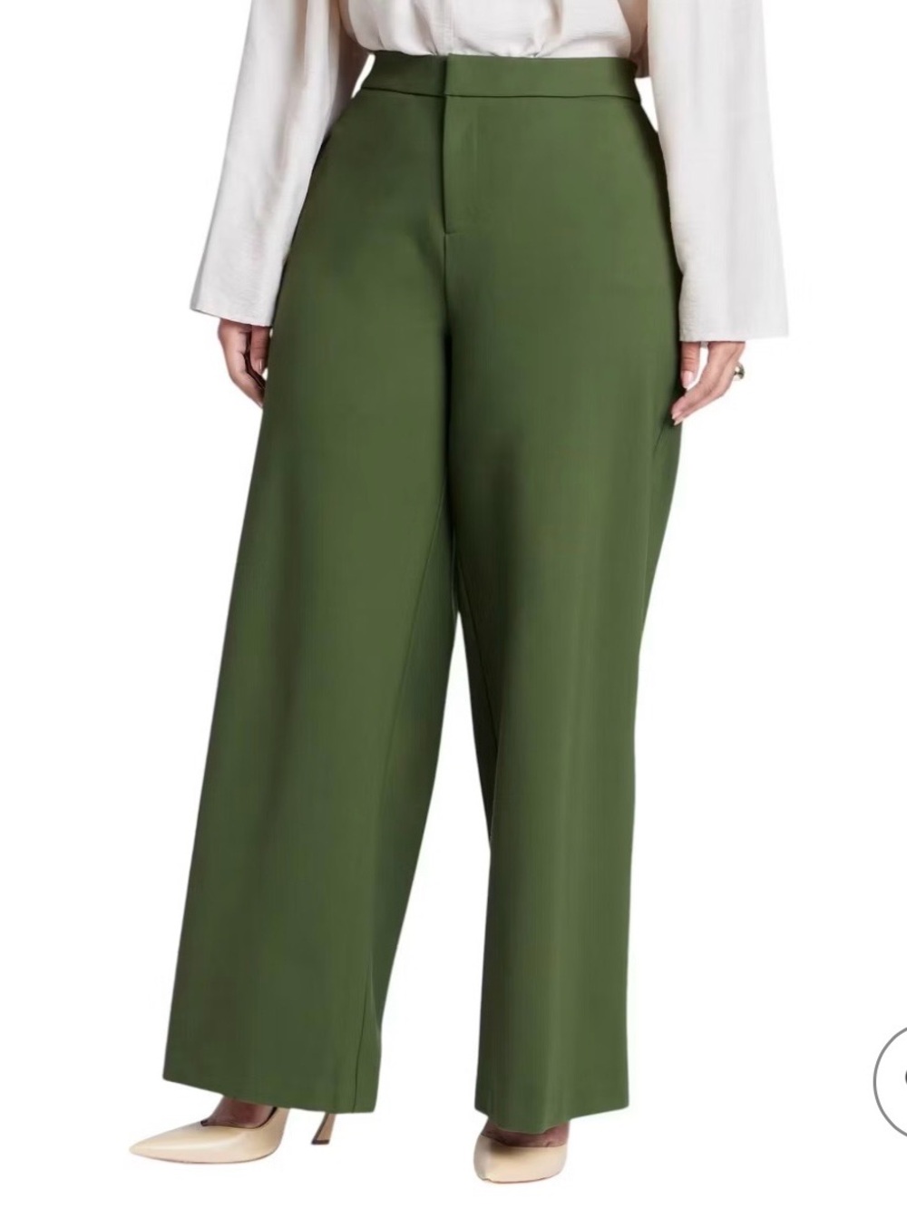 Argent Green Wide leg pants. With Pockets